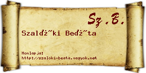 Szalóki Beáta névjegykártya